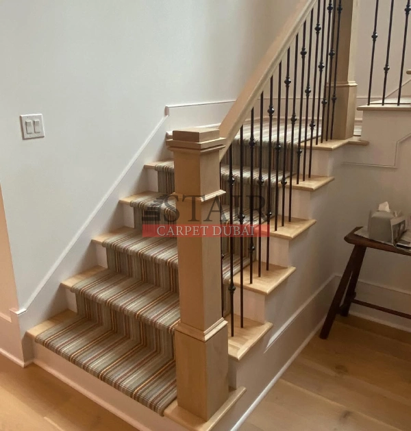 A side view of Stripped Stair Carpet