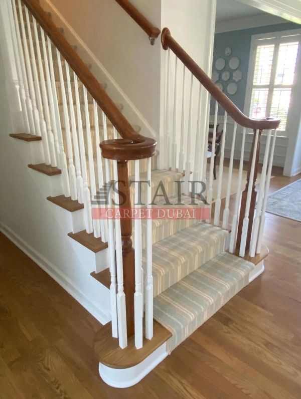 A side view of Stripped runner Carpet in Dubai