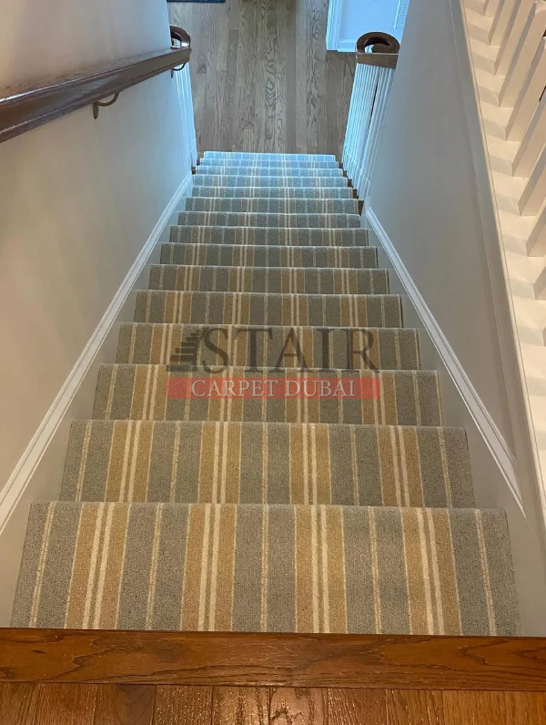 Best Stripped Stair Carpet Installed in Jebel Ali Free Zone