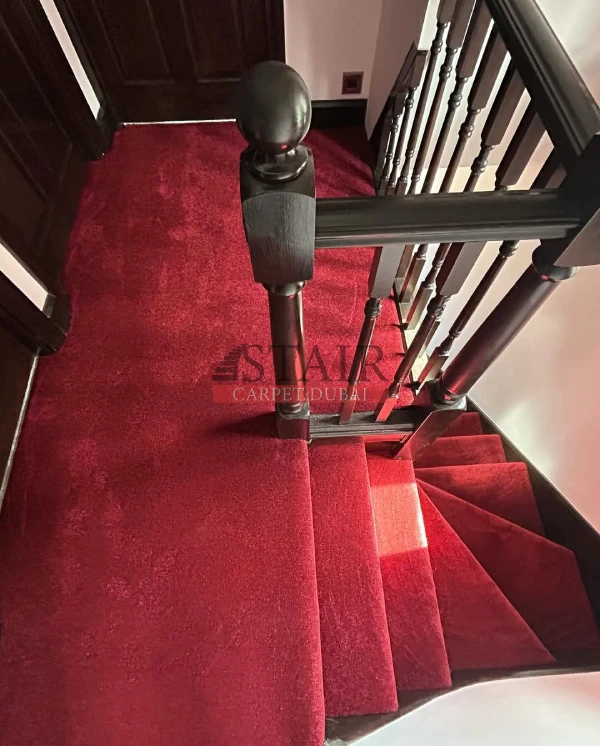 Red Color Carpet Runner For Your Staircase in Meydan Dubai