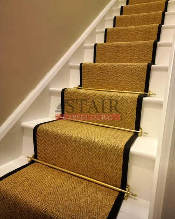 Sisal Stair Carpets for Hotel's Stairs in Business Bay, Dubai