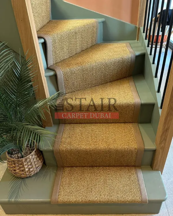Successfully Completed Project of Eco-Friendly Jute Stair Runner for a Resort in Ras Al Khaimah, Dubai