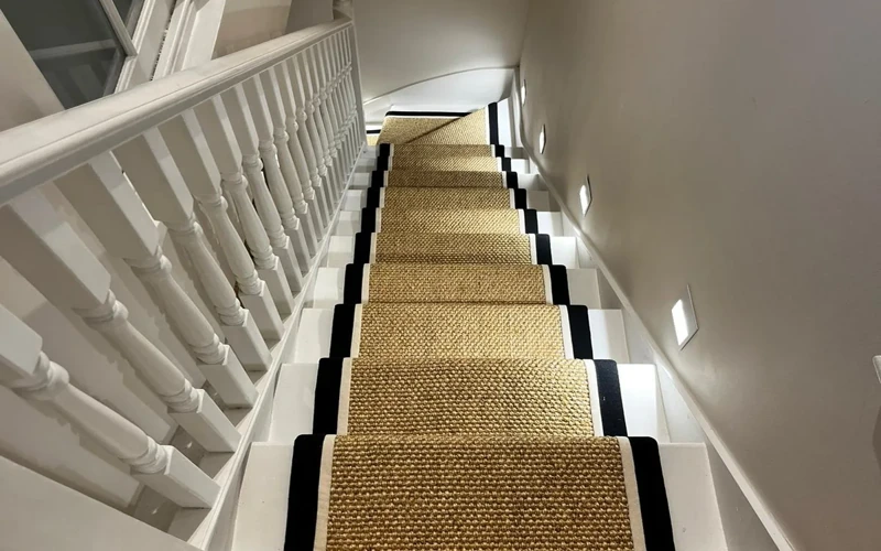 Stair Sisal Carpets With Black border