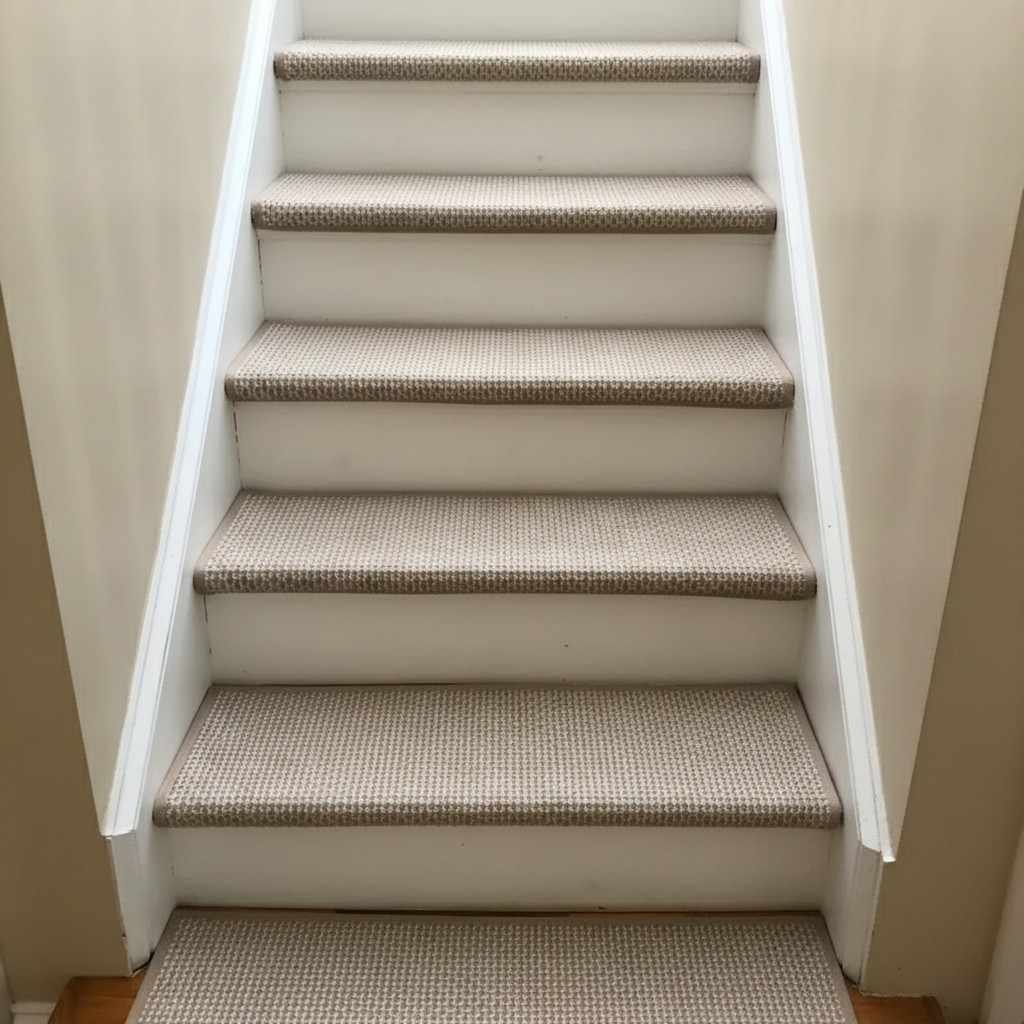 Beige nylon stair thread stair carpet