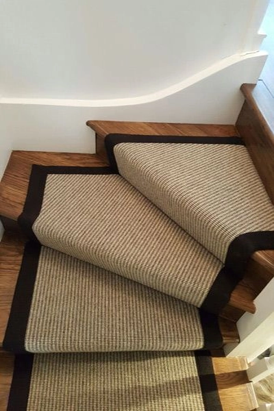 Sisal Herringbone style stair runner